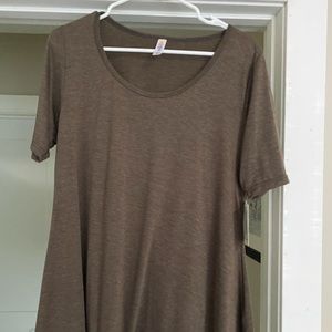 LuLaRoe Size Small Perfect T Brown.  Tags attached